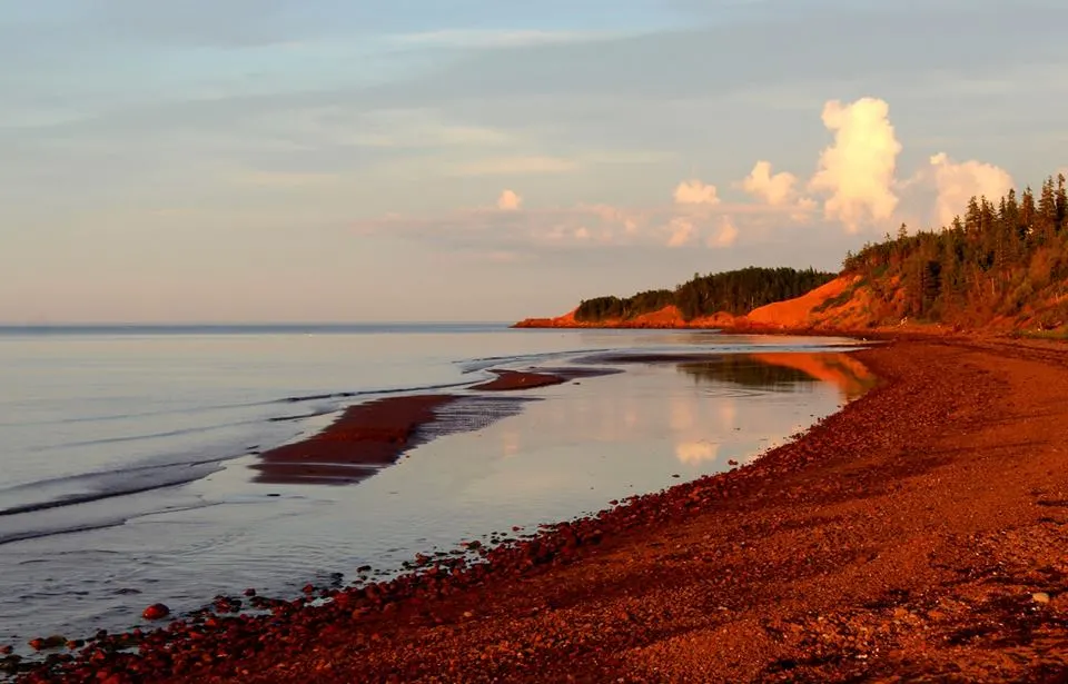 Cavendish Beach with its red sandstone shores